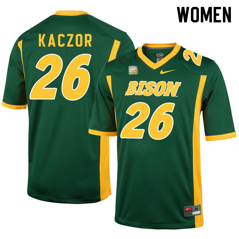 Women #26 James Kaczor North Dakota State Bison College Football Jerseys Sale-Green - Click Image to Close